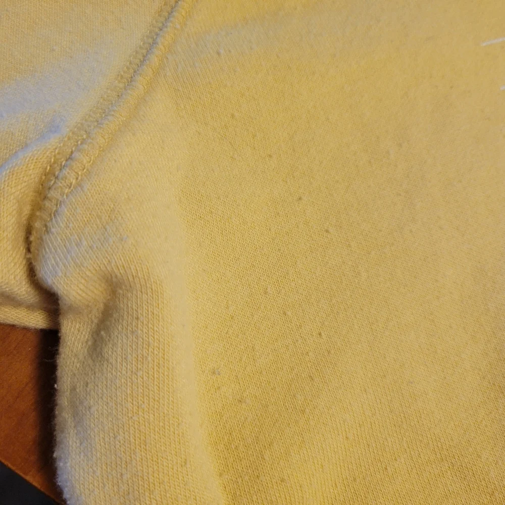 The North Face Yellow Hooded Sweatshirt Medium Cotton Polyester Winter Layer - Picture 5 of 9